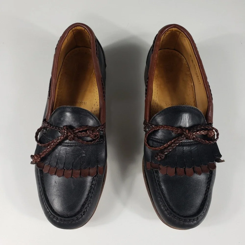 Allen Edmonds Mens‎ Loafers 7 D Black Leather Tassel Dress Shoes Business Casual